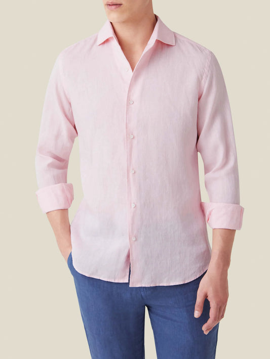 Mauro Nocera - Camicia in lino rosa